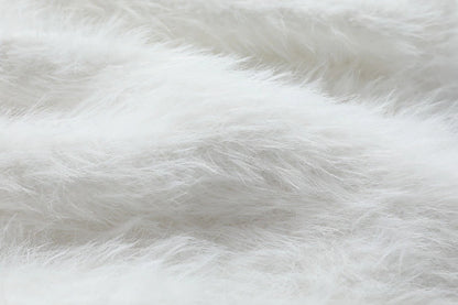 Women's Cardigan Sweater Crew Neck Ribbed Knit Polyester Imitation Mink Faux Fur Trim Fall Winter Daily Going out Weekend Stylish Casual Soft Long Sleeve Solid Color Black White Pink One-Size