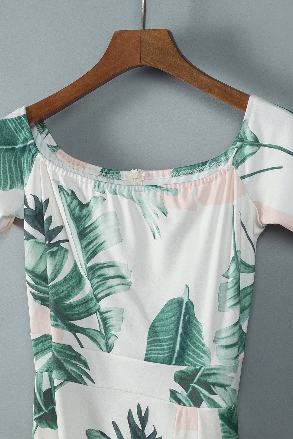 White Blooms Off Shoulder Midi Dress