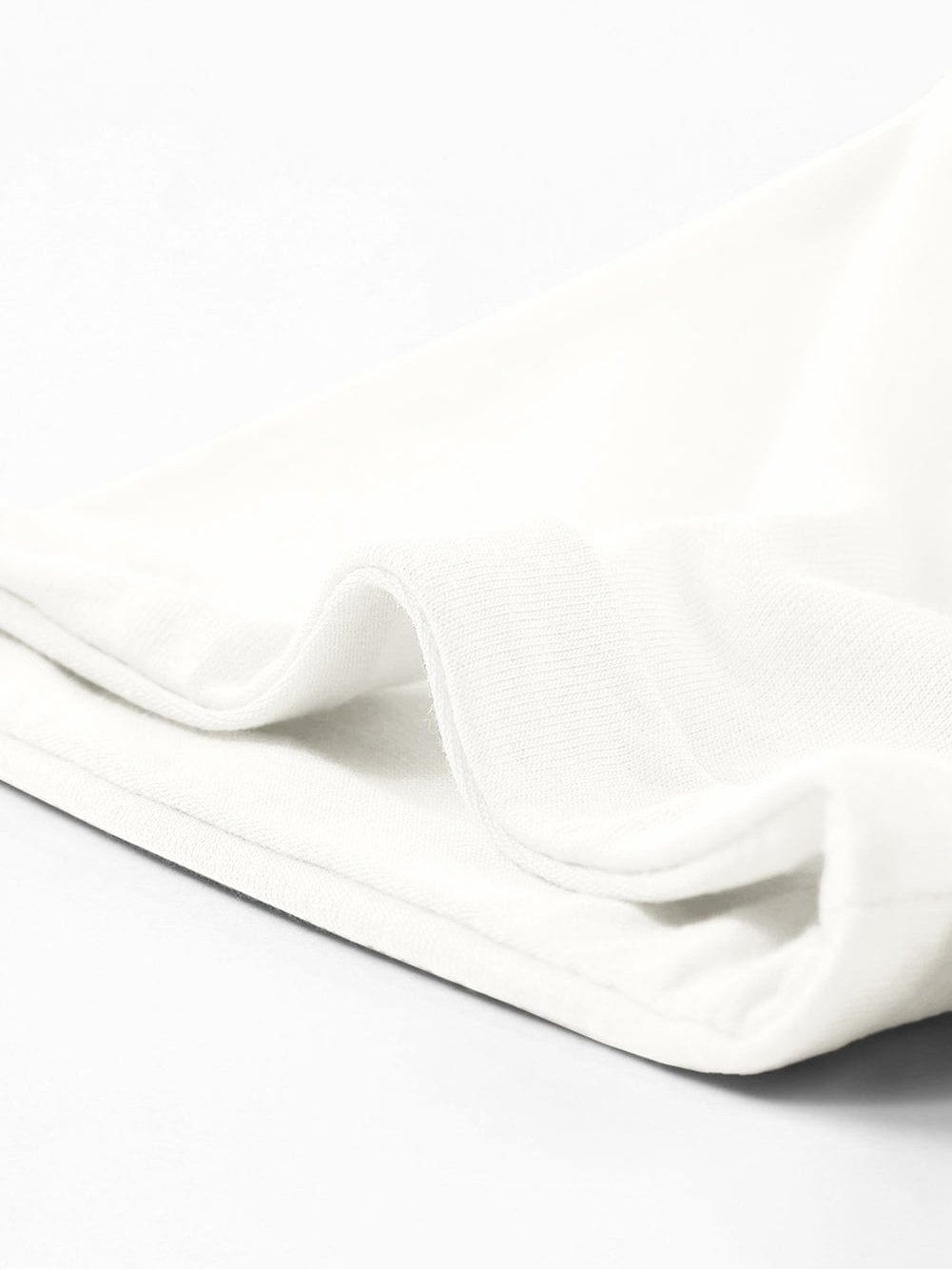 White Classic Round Neck Tee - Breathable Casual Style