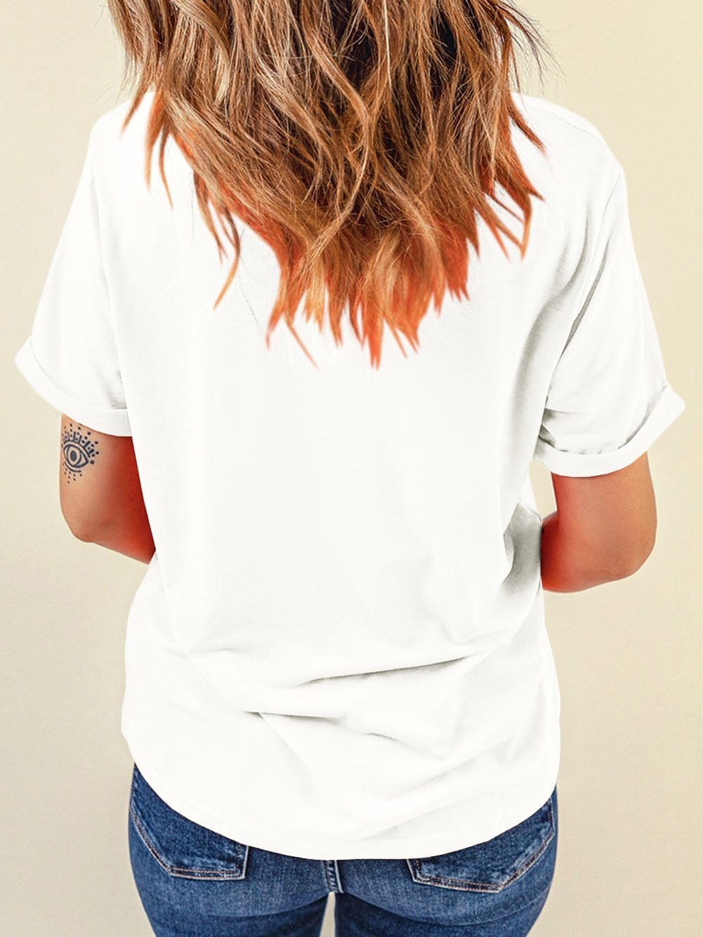 White Classic Round Neck Tee - Breathable Casual Style