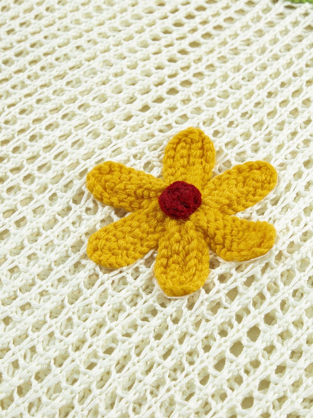 White Crochet Floral Hollow-out Summer Sweater Tee