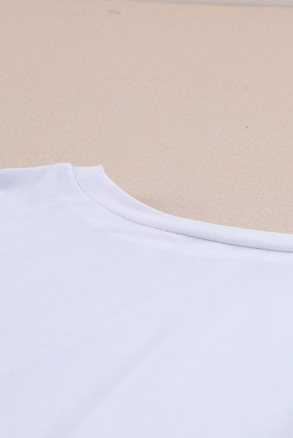 White Floral Patchwork Short Sleeve Tee - Southern Belle Style