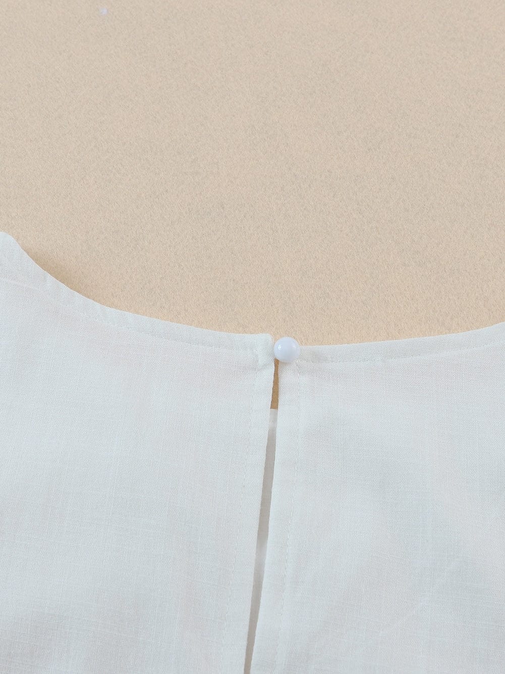 White Frill Embroidered Sleeveless Babydoll Dress