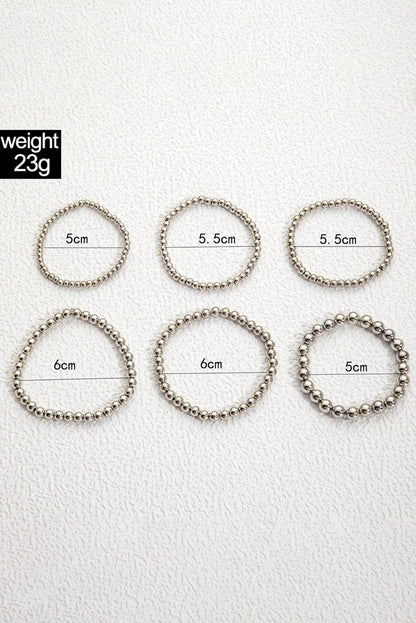 White Multi Layered Beaded Bracelet