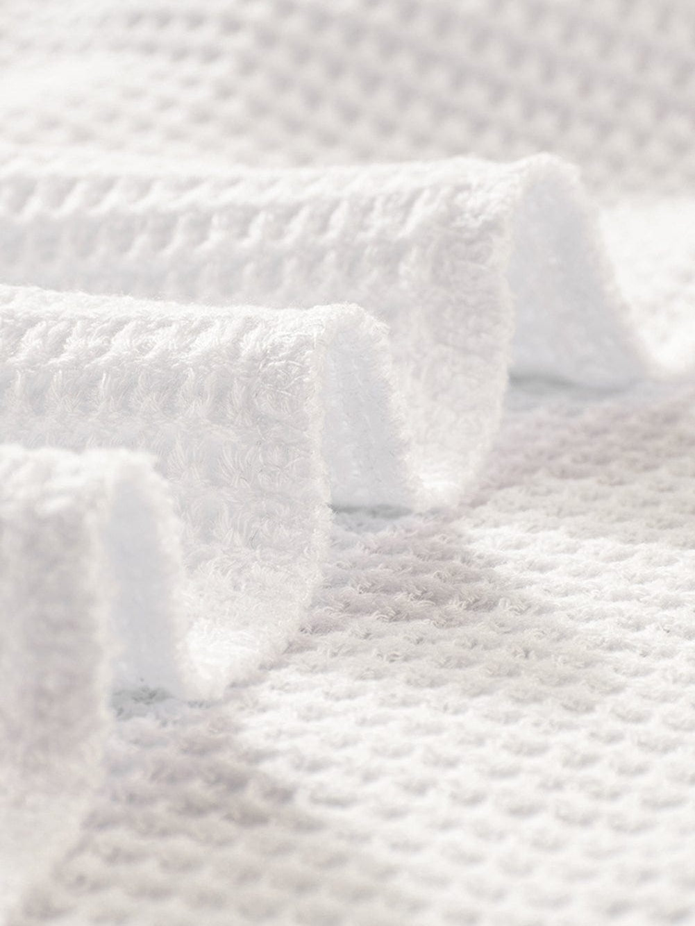 White Petal Sleeve Waffle Knit T-Shirt with V Neck