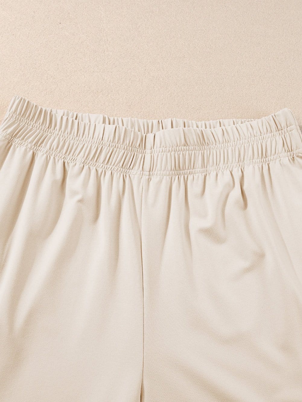 White Raw Edge Loose Tee and Wide Leg Pants Matching Set