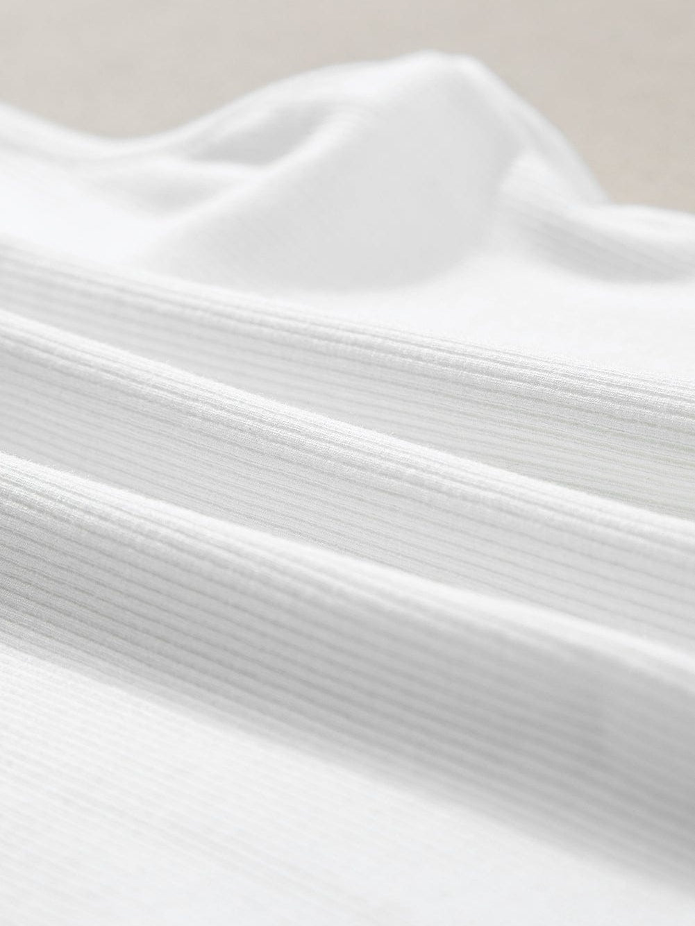 White Ribbed Square Neck Crop Top for Summer Fashion