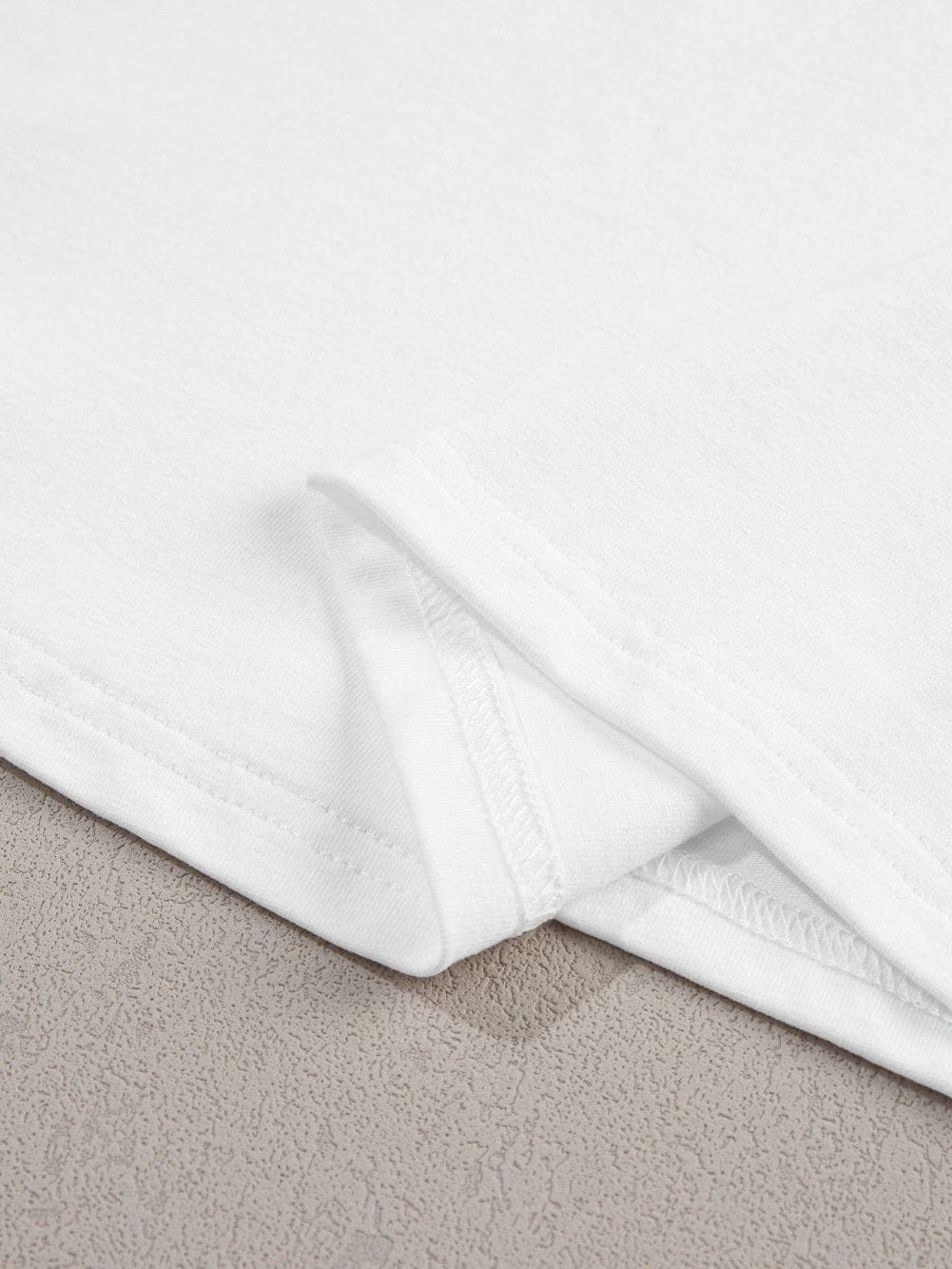 White Ruched Puff Sleeve Round Neck T-Shirt