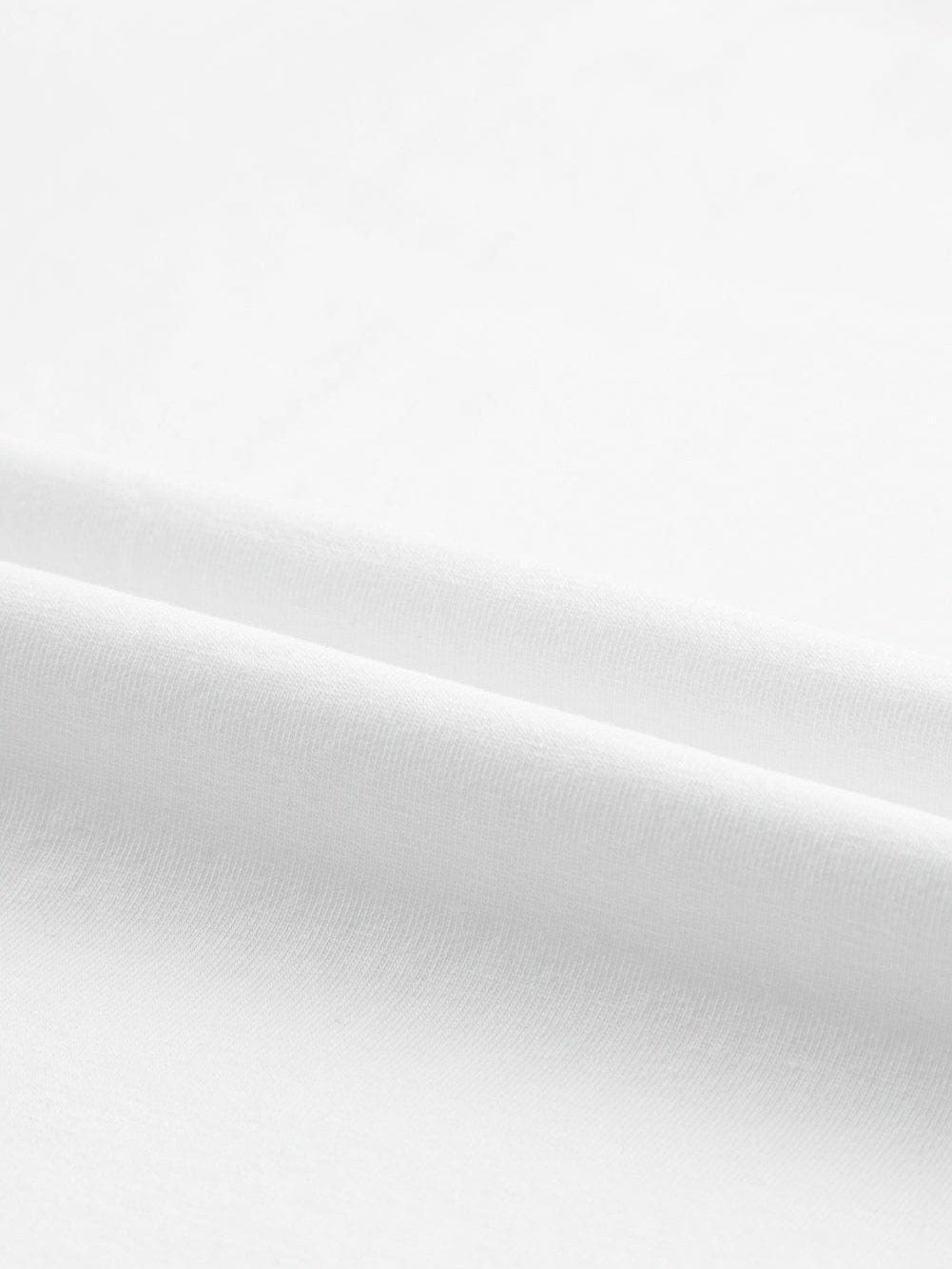 White Ruched Puff Sleeve Round Neck T-Shirt