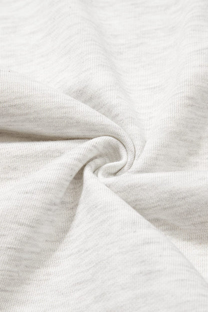 White Ruffle Hem Crew Neck Shift Dress