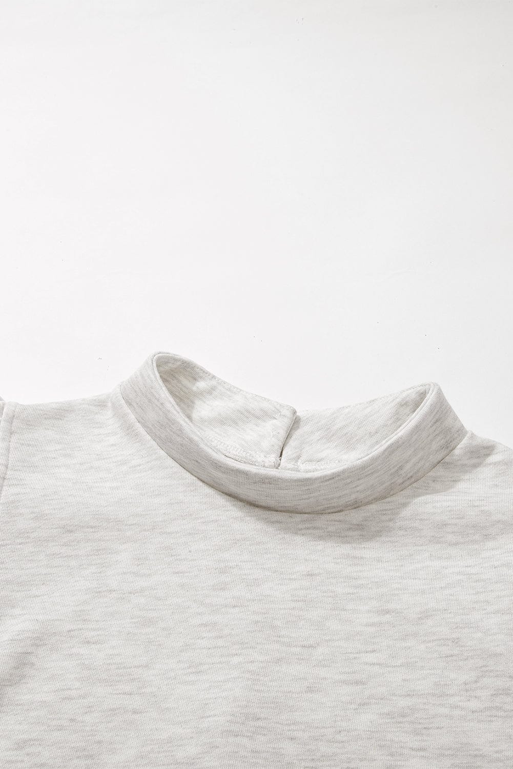 White Ruffle Hem Crew Neck Shift Dress