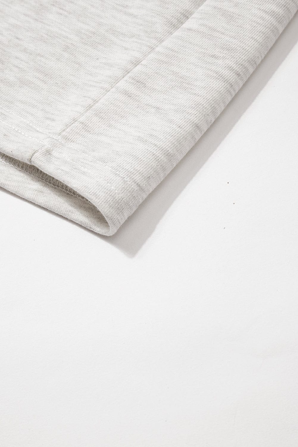 White Ruffle Hem Crew Neck Shift Dress