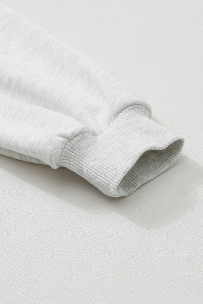 White Ruffle Hem Mini Dress with Puff Sleeves