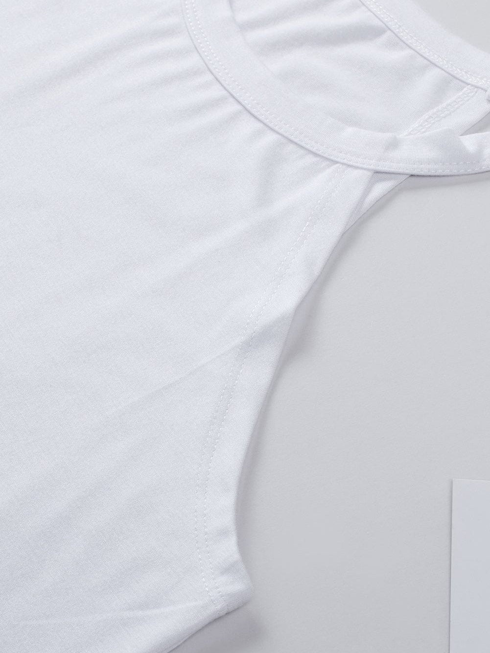 White Sleeveless Sheath Tank Top for Women