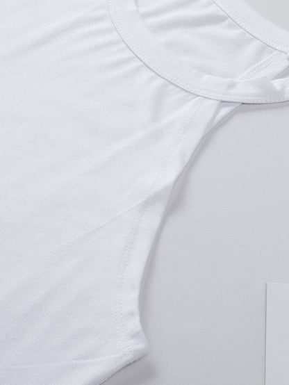 White Sleeveless Sheath Tank Top for Women