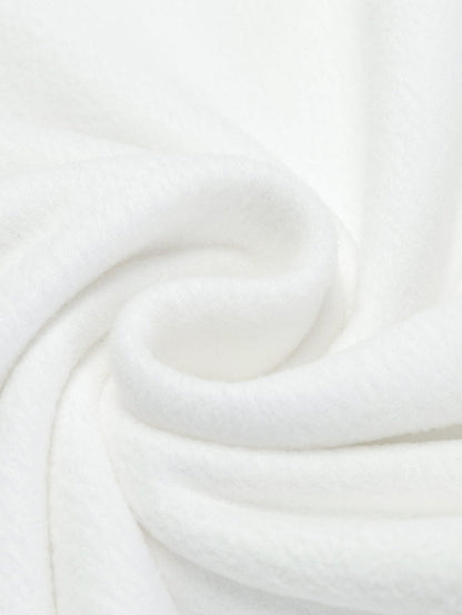 White Sparkle Bubble Sleeve Tiered Shift Dress