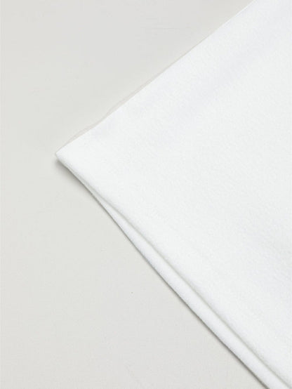 White Sparkle Bubble Sleeve Tiered Shift Dress