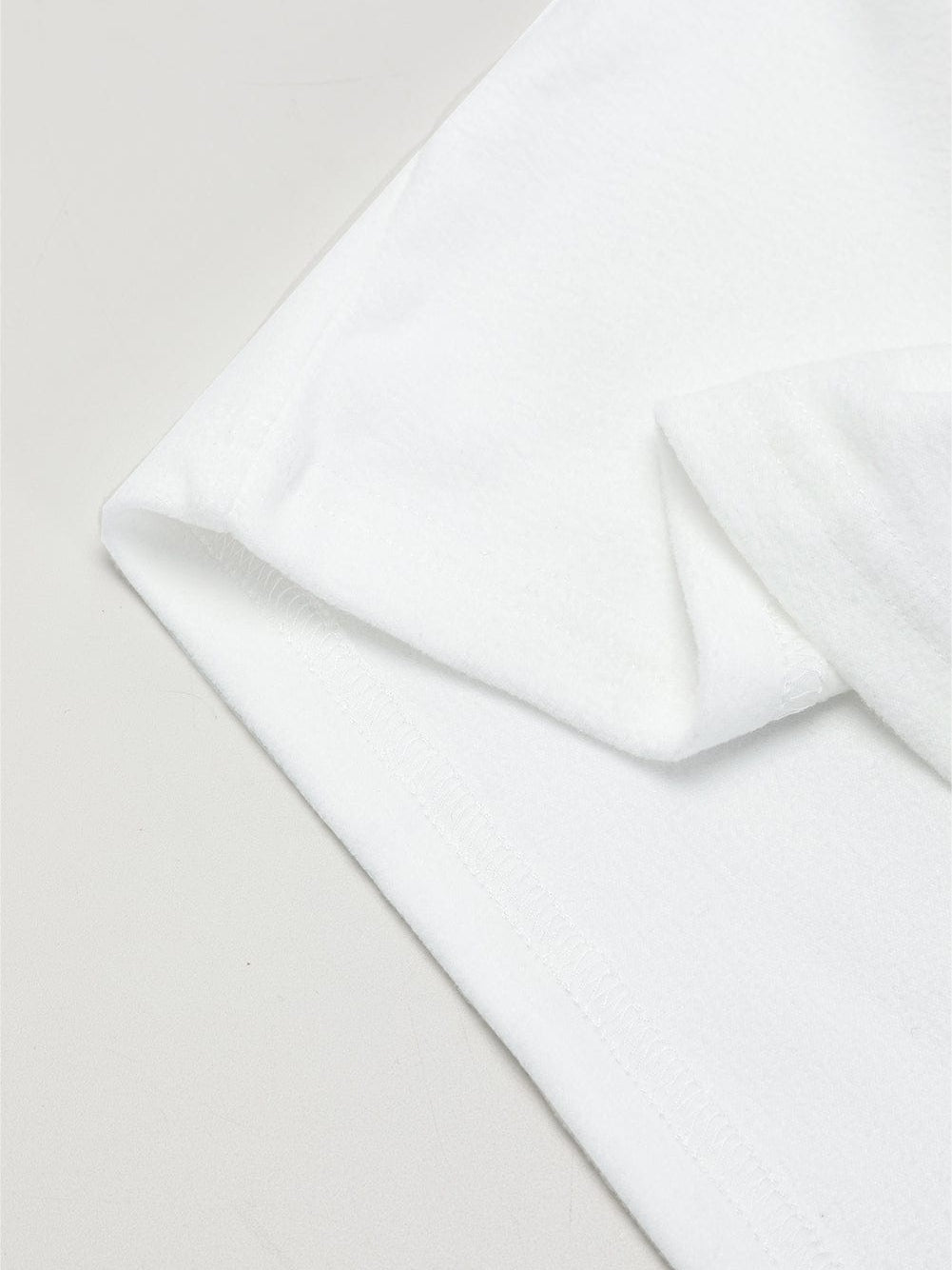 White Sparkle Bubble Sleeve Tiered Shift Dress