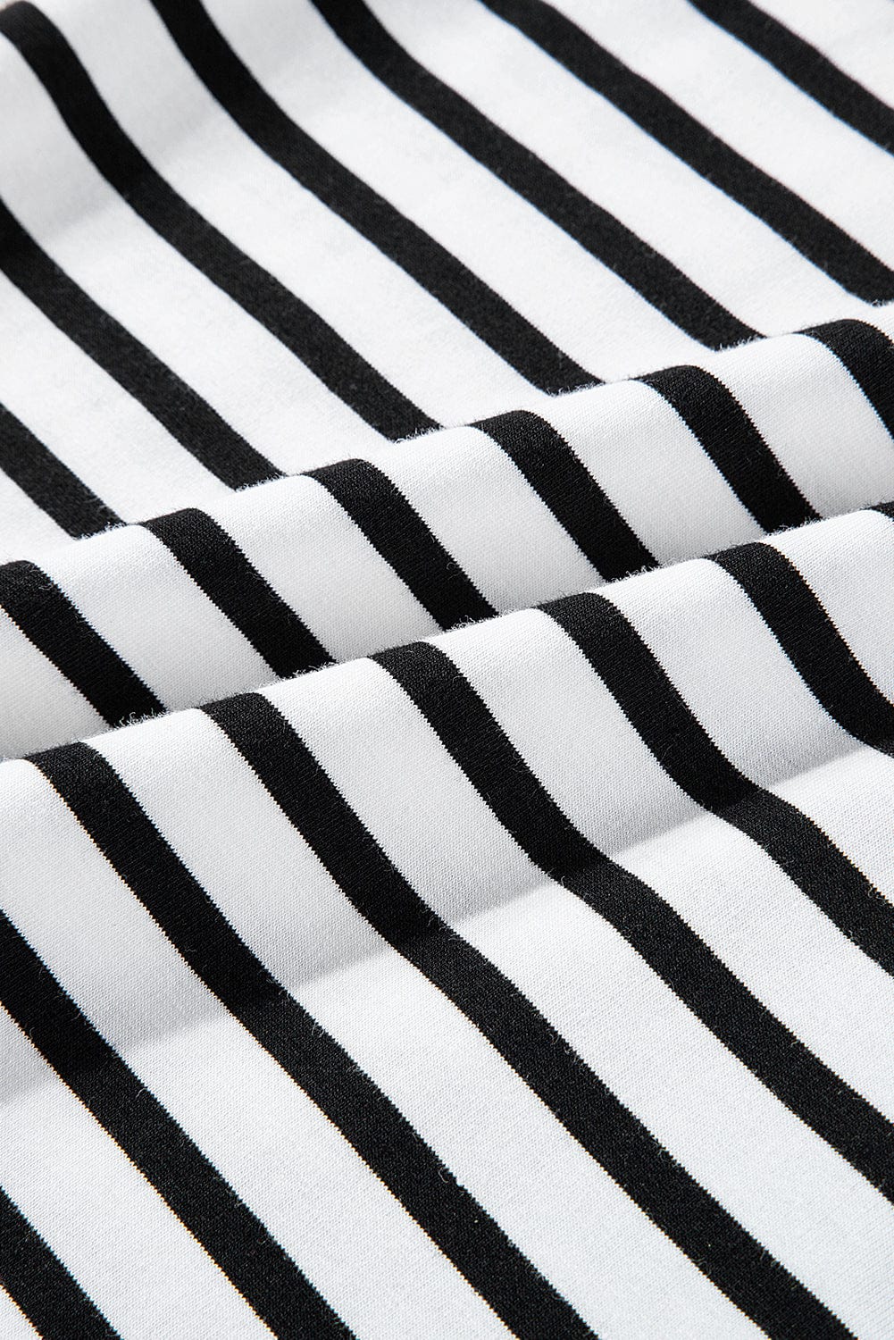 White Striped Knot Back V-Neck Butterfly Sleeve T-Shirt