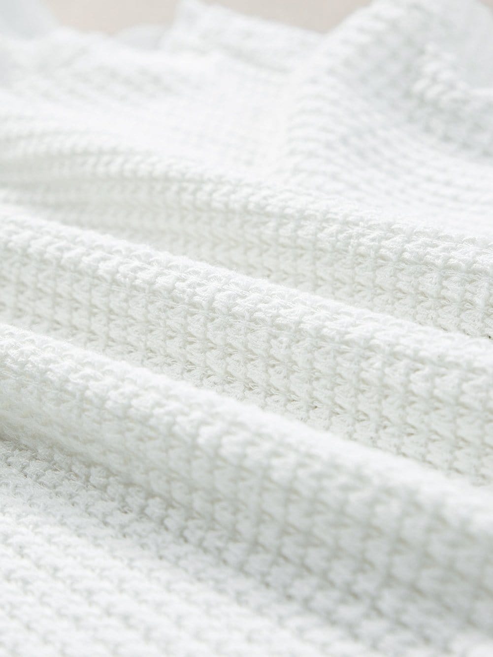 White Waffle Knit Sleeveless Flowy Tank Top