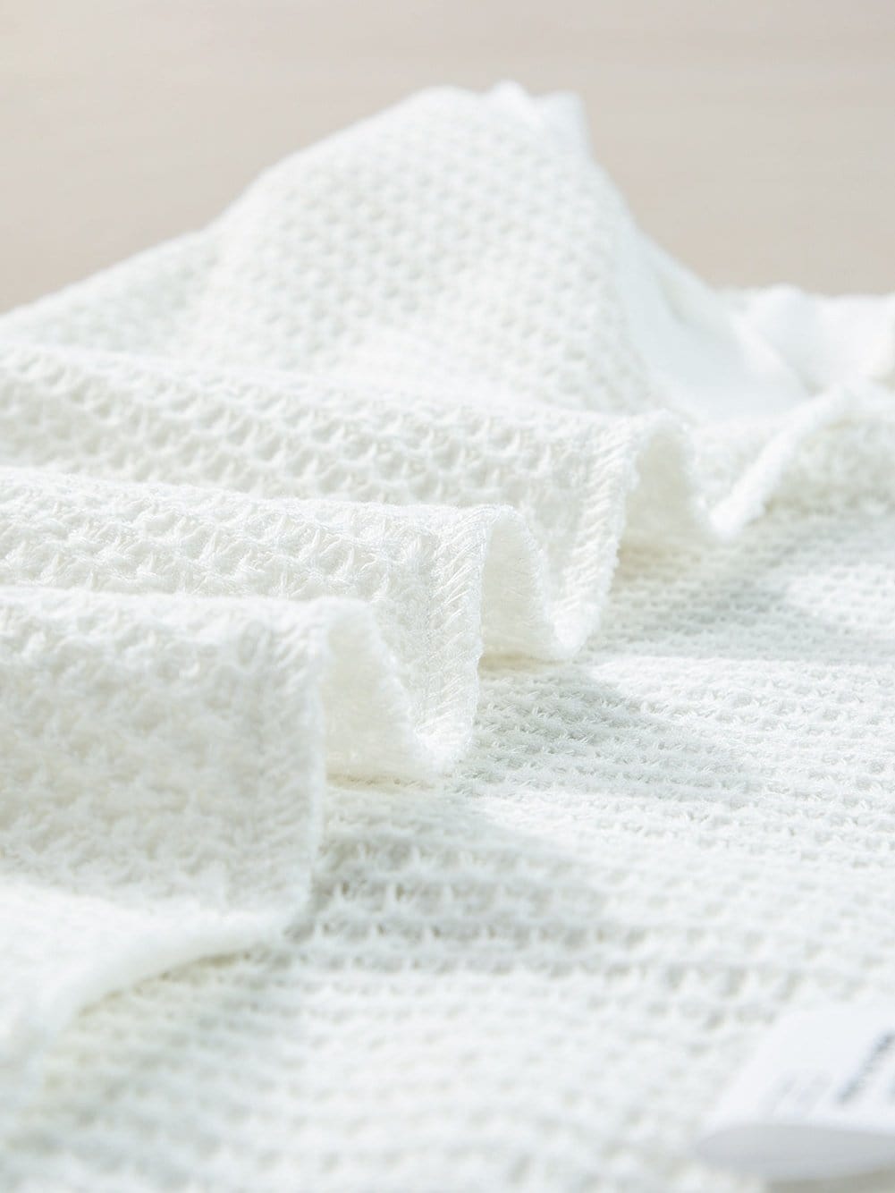 White Waffle Knit Sleeveless Flowy Tank Top