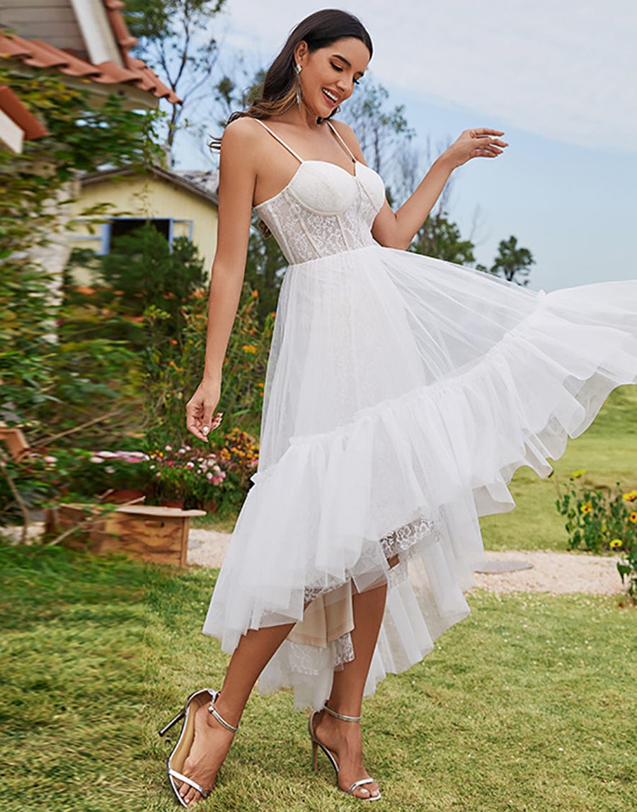 Wholesale Dreamy Tulle High Low Wedding Dress