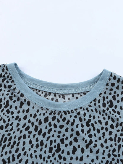 Wild and Neutral Cheetah Print Round Neck T-Shirt