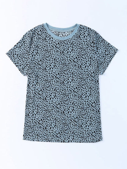 Wild and Neutral Cheetah Print Round Neck T-Shirt