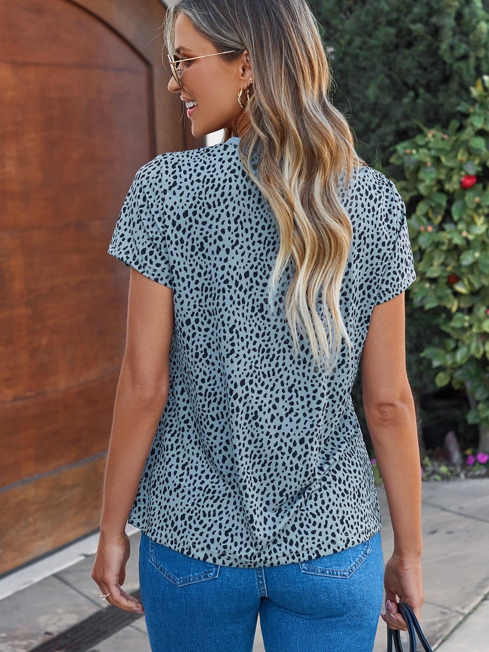 Wild and Neutral Cheetah Print Round Neck T-Shirt