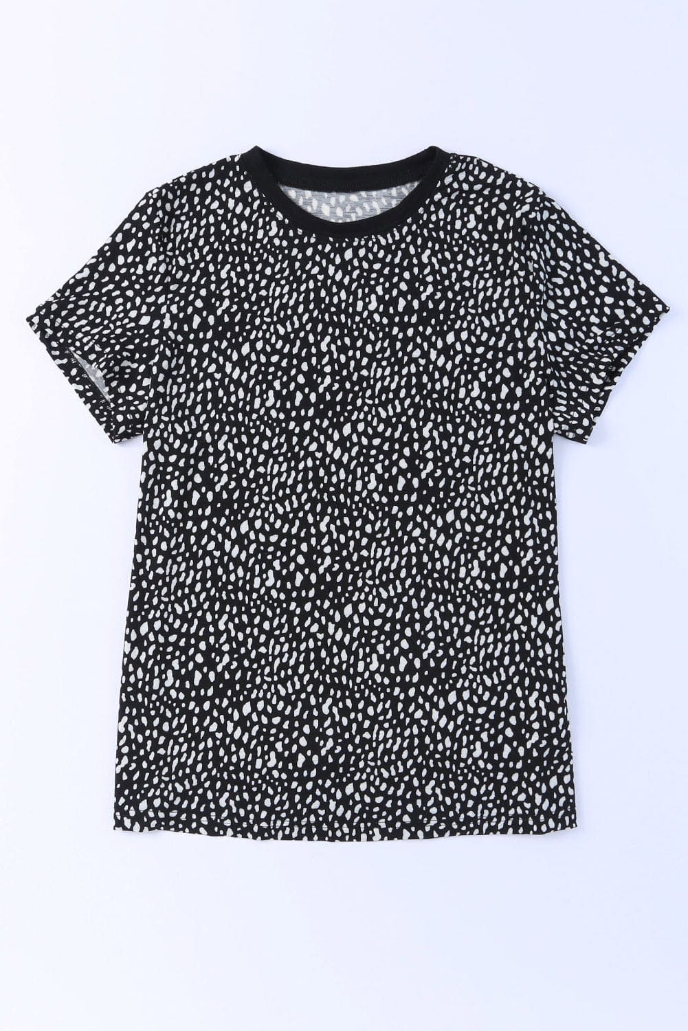 Wild Cheetah Print Crewneck Short Sleeve Tee