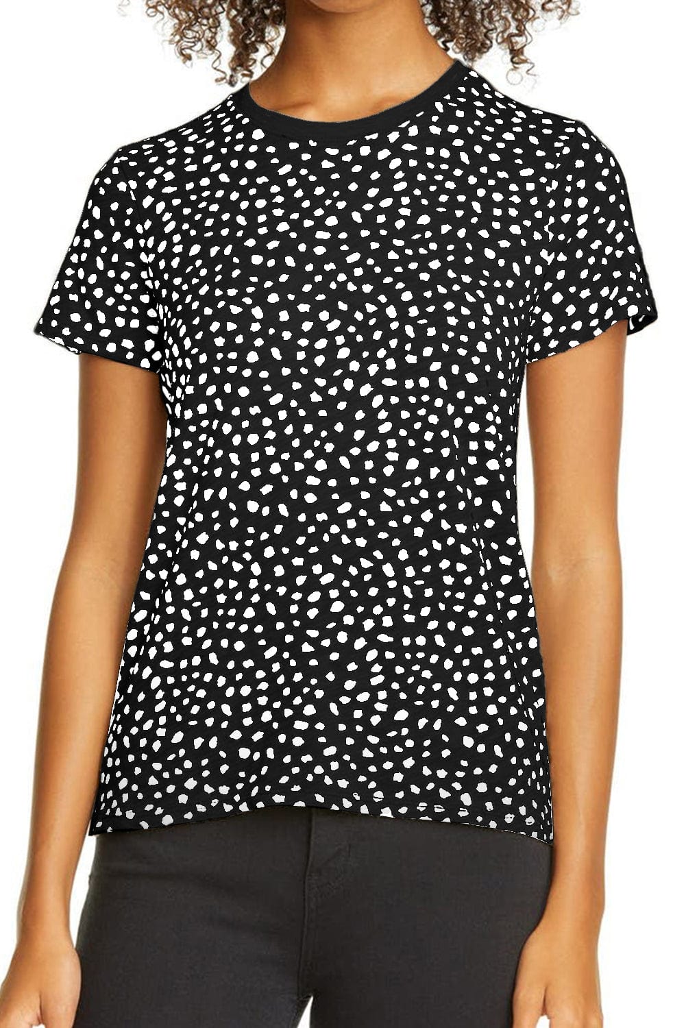 Wild Cheetah Print Crewneck Short Sleeve Tee