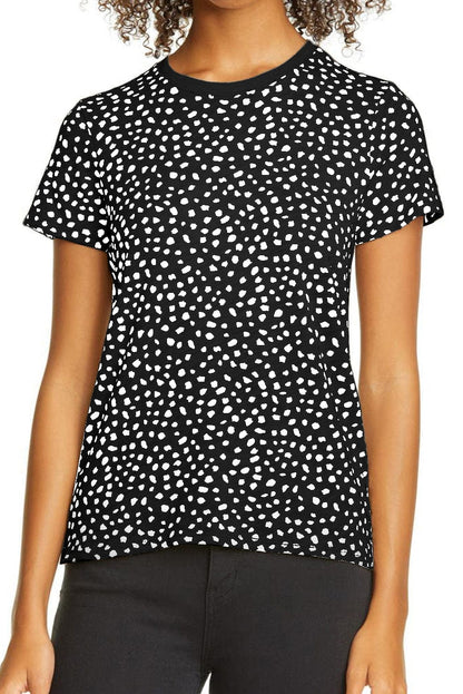Wild Cheetah Print Crewneck Short Sleeve Tee