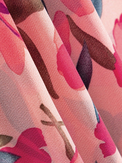 Wild Orchid V-Neck Ruffle Maxi Dress