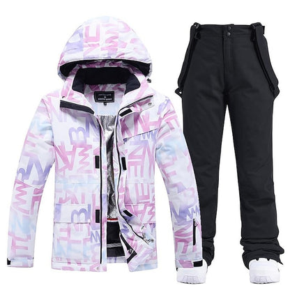 ski suit suit ladies winter outdoor windproof and splashproof warm thickened single-board double-board ski pants new