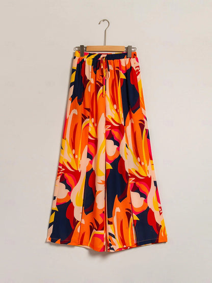 Chiffon Wide Leg Beach Pants