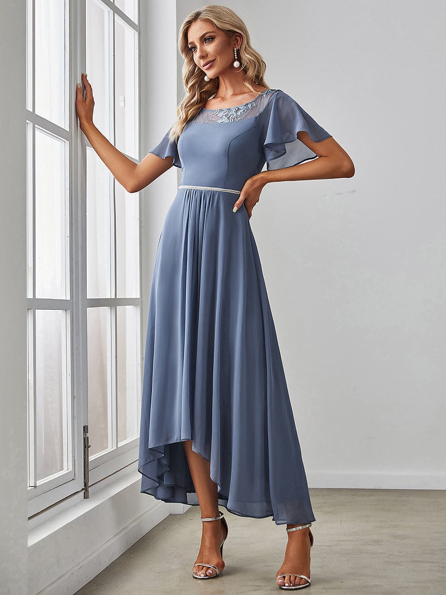 Women's Elegant Boat Neck A-Line Midi Dress