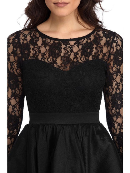 Women's Lace Collage Corset Swing Dress