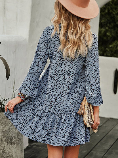 Mini Dresses - Temperament Commuter Leopard Sexy Mini Dress - MsDressly