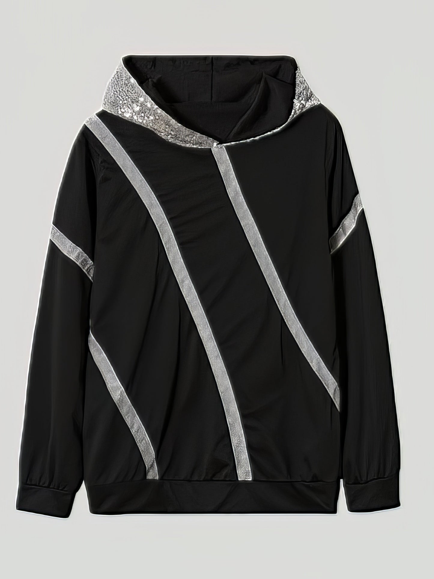 Hoodies - Women's Hoodies Loose Sequined Long Sleeve Hoodie - MsDressly