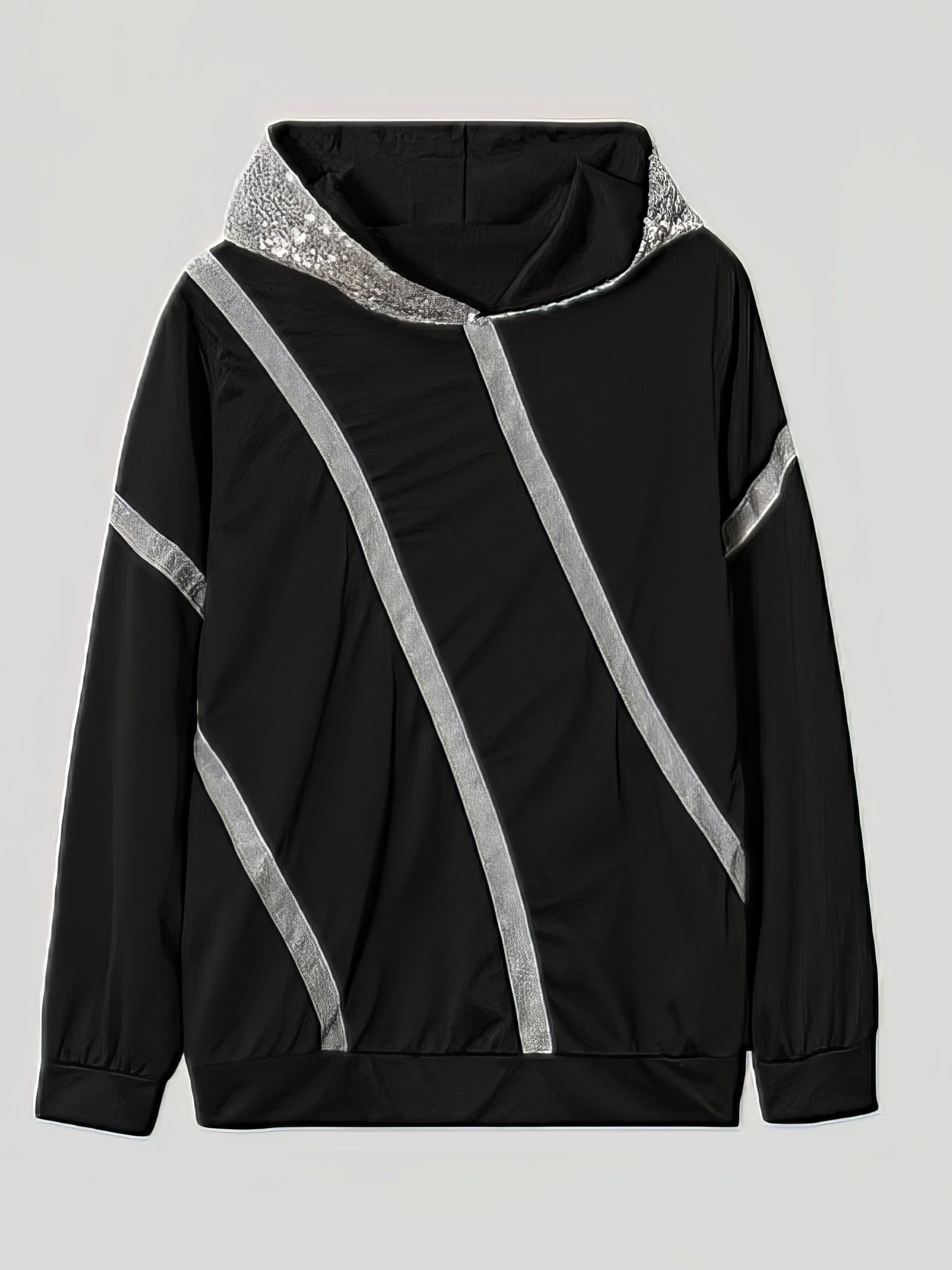 Hoodies - Women's Hoodies Loose Sequined Long Sleeve Hoodie - MsDressly