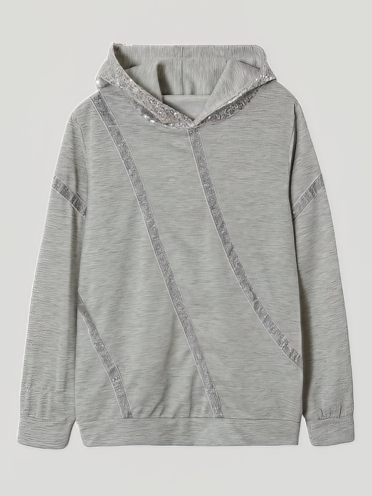 Hoodies - Women's Hoodies Loose Sequined Long Sleeve Hoodie - MsDressly