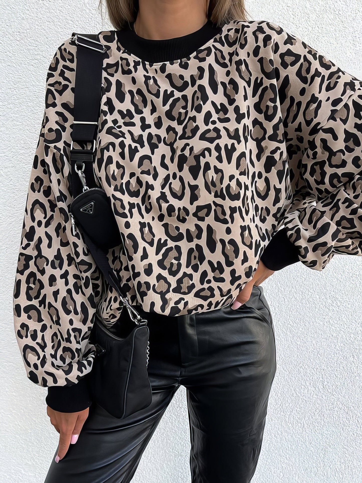 Hoodies - Loose Large Print Long Sleeve Hoodie - MsDressly