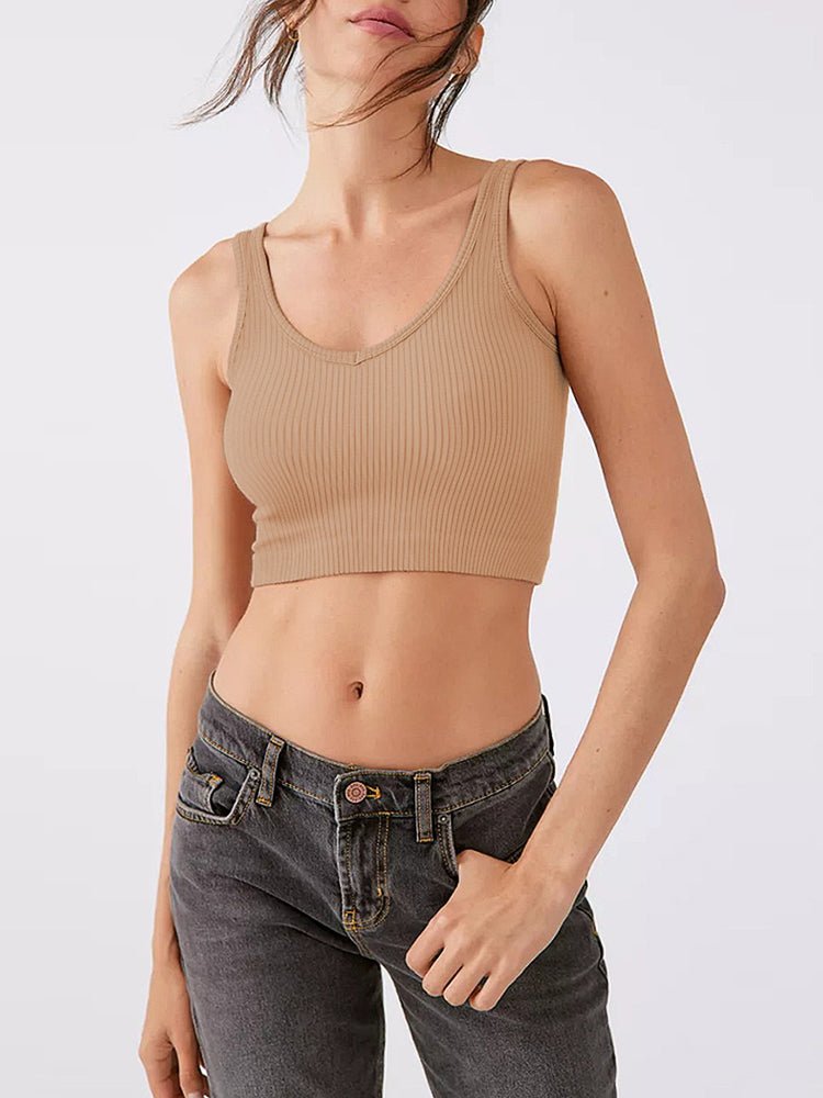 Tops Fashion Knitting Sexy Open Umbilical Tank Top