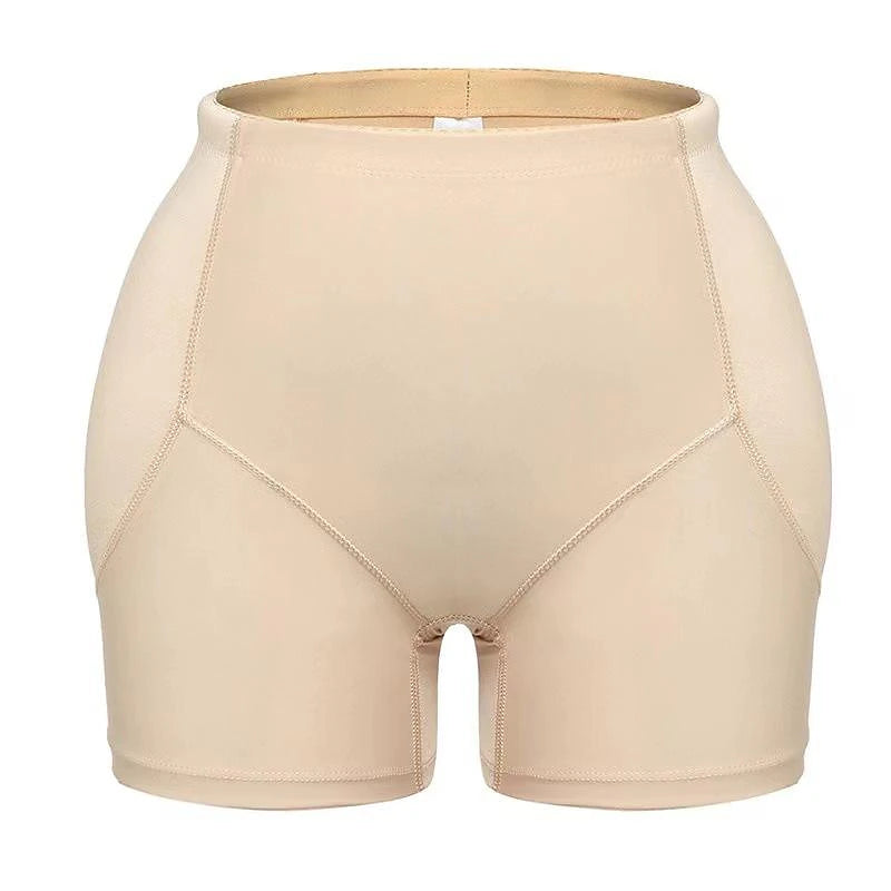 Women's Black Apricot Solid / Plain Color Elastic Waist Hip Lift Up Going out Undergarments Skinny M