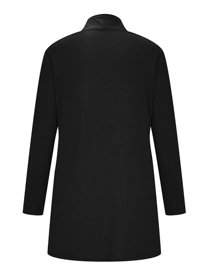 Women's Cardigan Sweater Open Front Ribbed Knit Knit Pocket Summer Fall Outdoor Daily Weekend Stylish Casual Soft Long Sleeve Solid Color Black White Wine S M L