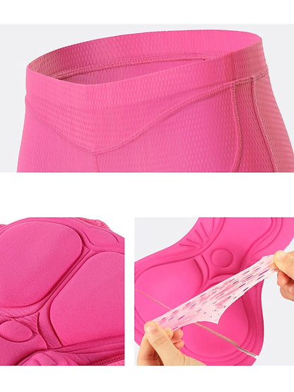 Arsuxeo Women's Cycling Under Shorts Cycling Padded Shorts Bike Underwear Shorts Padded Shorts Chamois Bottoms Sports Spandex Purple Fuchsia Blue Mountain Bike MTB Road Bike Cycling Clothing - LuckyFash™