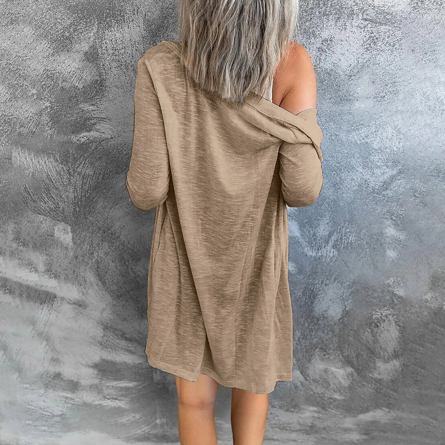 Women's Cardigan Sweater Cowl Ribbed Knit Polyester Button Summer Spring Outdoor Home Halloween Casual Soft Long Sleeve Solid Color Black White Light Green S M L