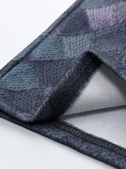 Women's Casual Jacket Street Daily Wear Vacation Fall Winter Regular Coat V Neck Loose Fit Windproof Breathable Stylish Sporty Chic & Modern Jacket Long Sleeve Stripes and Plaid Print Red Blue Green