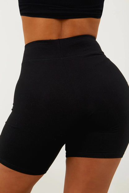 Multi Packs 3pcs Women's Black Shorts Leggings Biker Shorts Elastic Waist Solid Color Daily Weekend Milk Fiber Spring & Summer