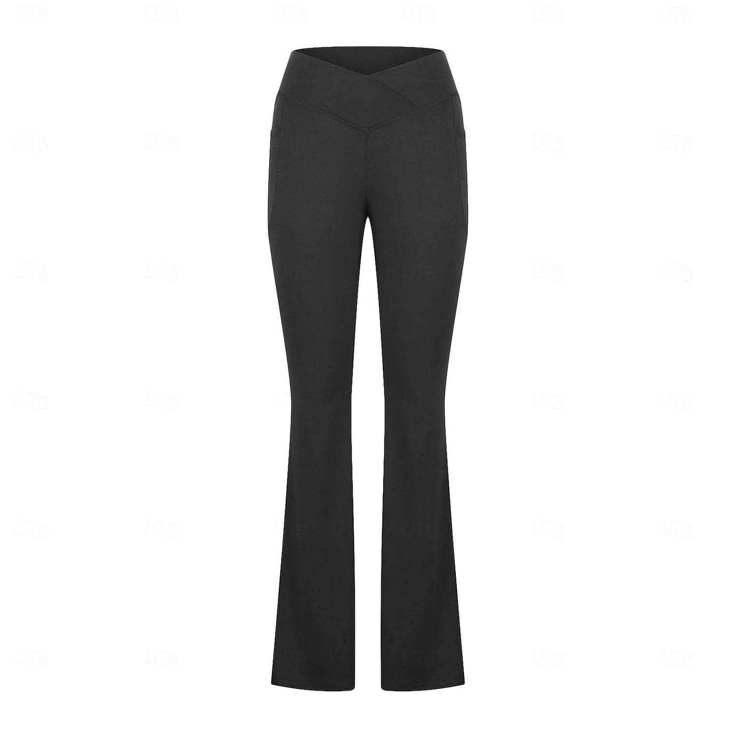 Women's Pants Trousers Polyester Plain Black White Casual Daily High Waist Full Length Daily Wear Going out Spring &  Fall